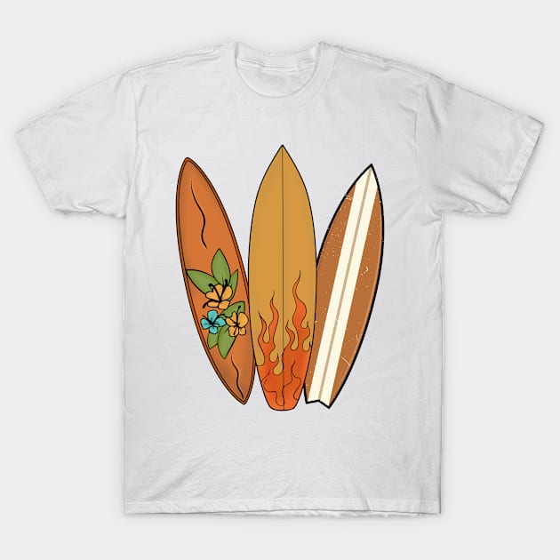 Surfing Boards T-Shirt by labatchino